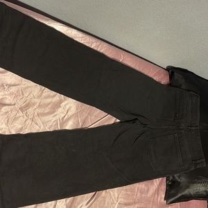 Bleach Wash Ripped Detail Butterfly Jean/black from SHEIN, size medium (6)